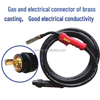 500A European Connector CO2 Gas Shielded Welding Torch per apparecchiature di saldatura portatili