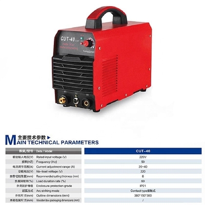 220V IGBT Inverter Cutting Machine CUT-40 per 8 mm Spessore 380X150X300 mm Dimensioni