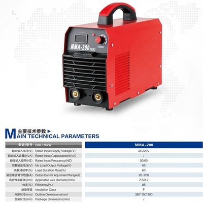 Saldatore ad arco inverter MMA-200 IGBT di nuova progettazione e resistente per la saldatura dell'acciaio