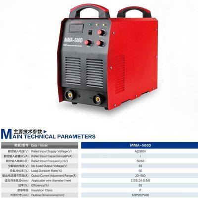 Facile da usare 500Amp IGBT Inverter Arc Welding Machine con classe di isolamento 0.92
