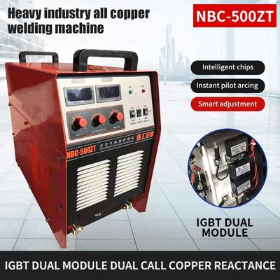 500 Amp NBC-500ZT Industria Mig Saldatura Macchina doppio modulo doppio richiamo Reattanza di rame