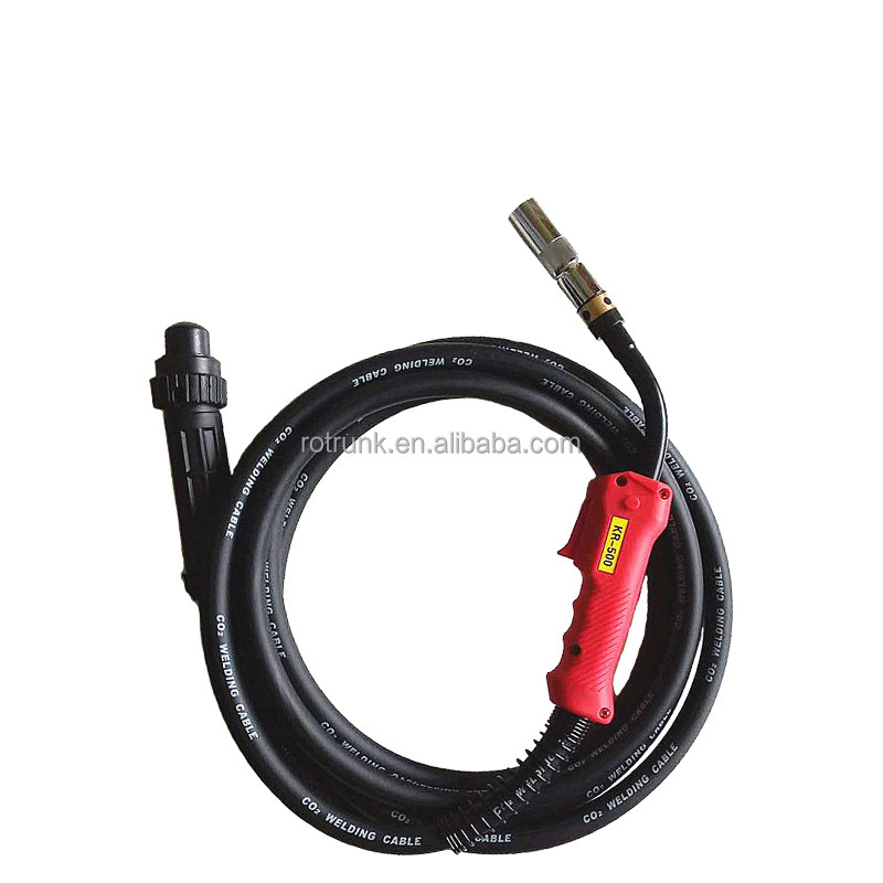 500A European Connector CO2 Gas Shielded Welding Torch per apparecchiature di saldatura portatili